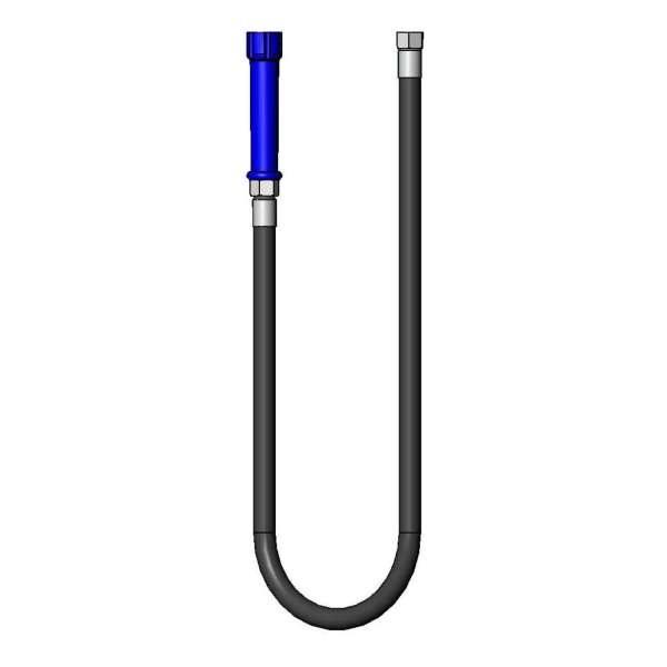 Reinforced PVC Hose, 44 Inch, Blue Handle