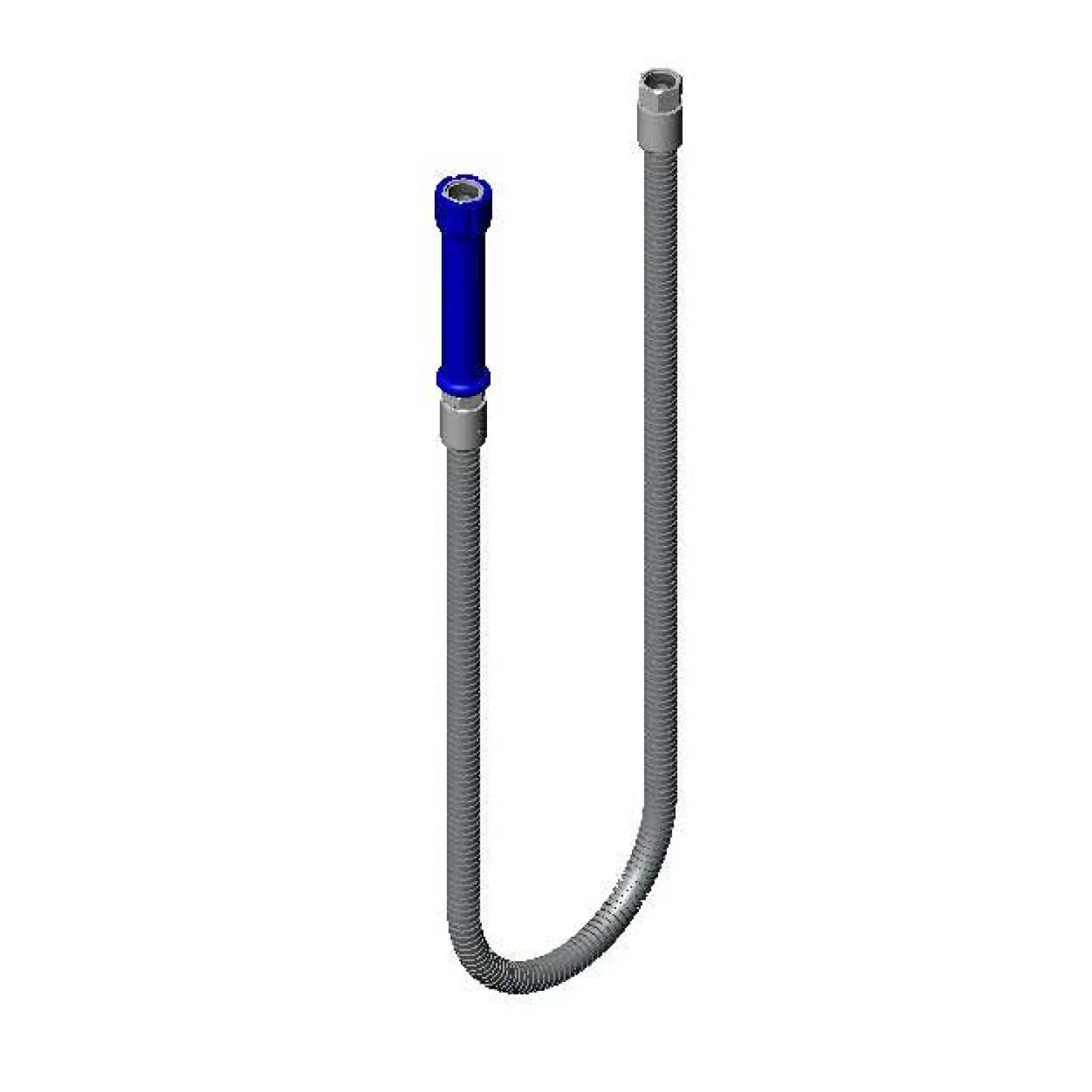 T&S EB-0120-CMH Pre-Rinse Hose Assembly, European Blue Handle, 47-1/4 Inch Overall Length | CL6VDU