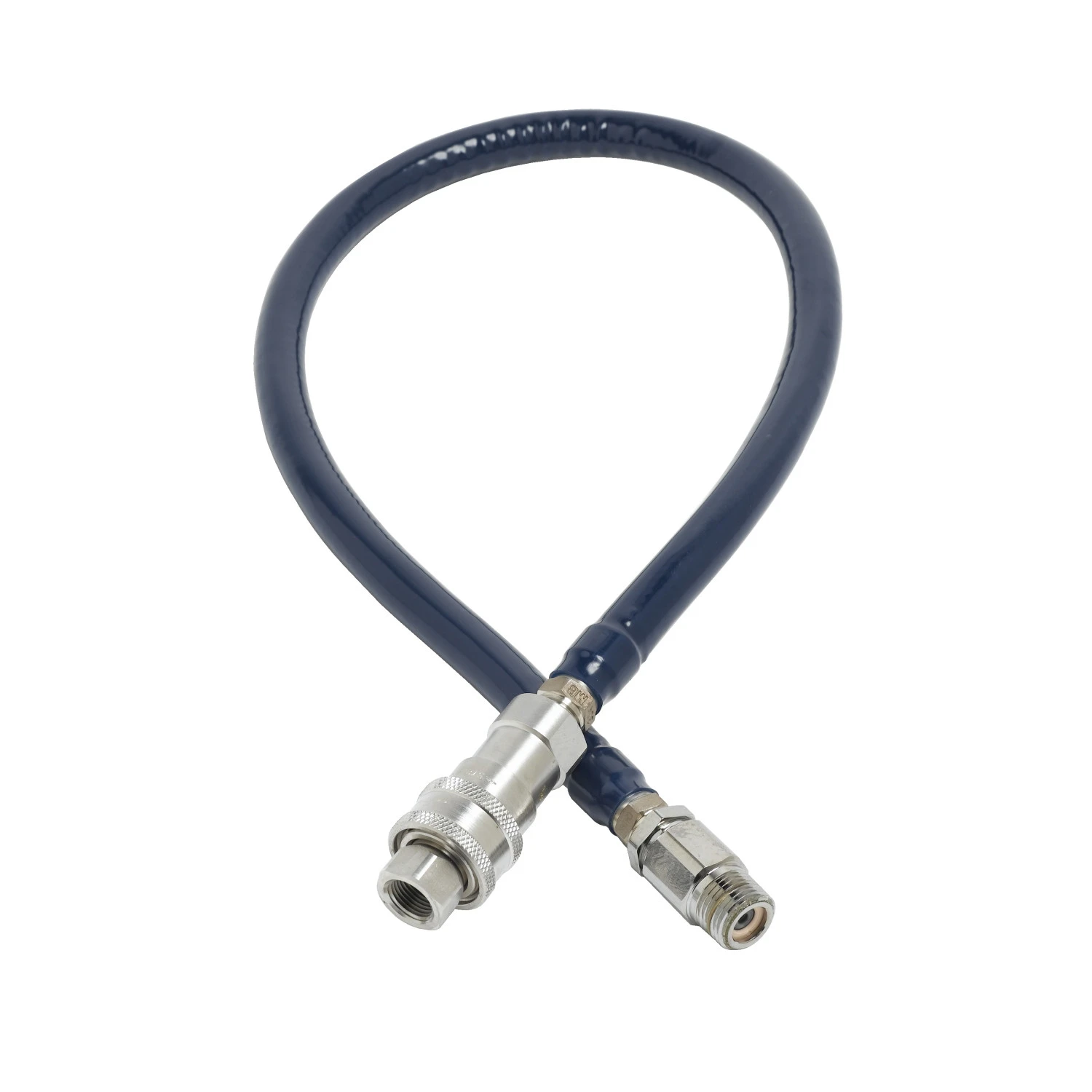 T&S HW-6B-72 Cold Water Hose With Reverse QD, 3/8 Inch NPT x 72 Inch Long, Blue Cover | CL6VFP
