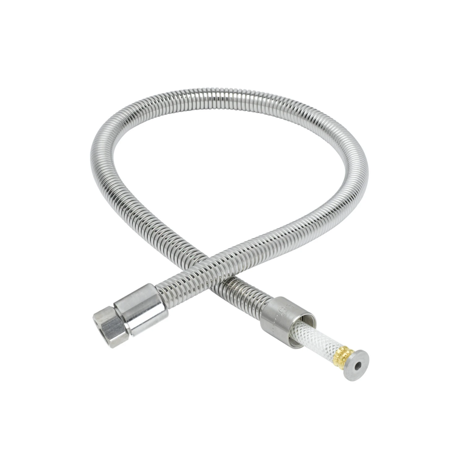 T&S S-0044-H2A Hose, 44 Inch, Less Handle, Flexible, Stainless Steel | CL6VGT