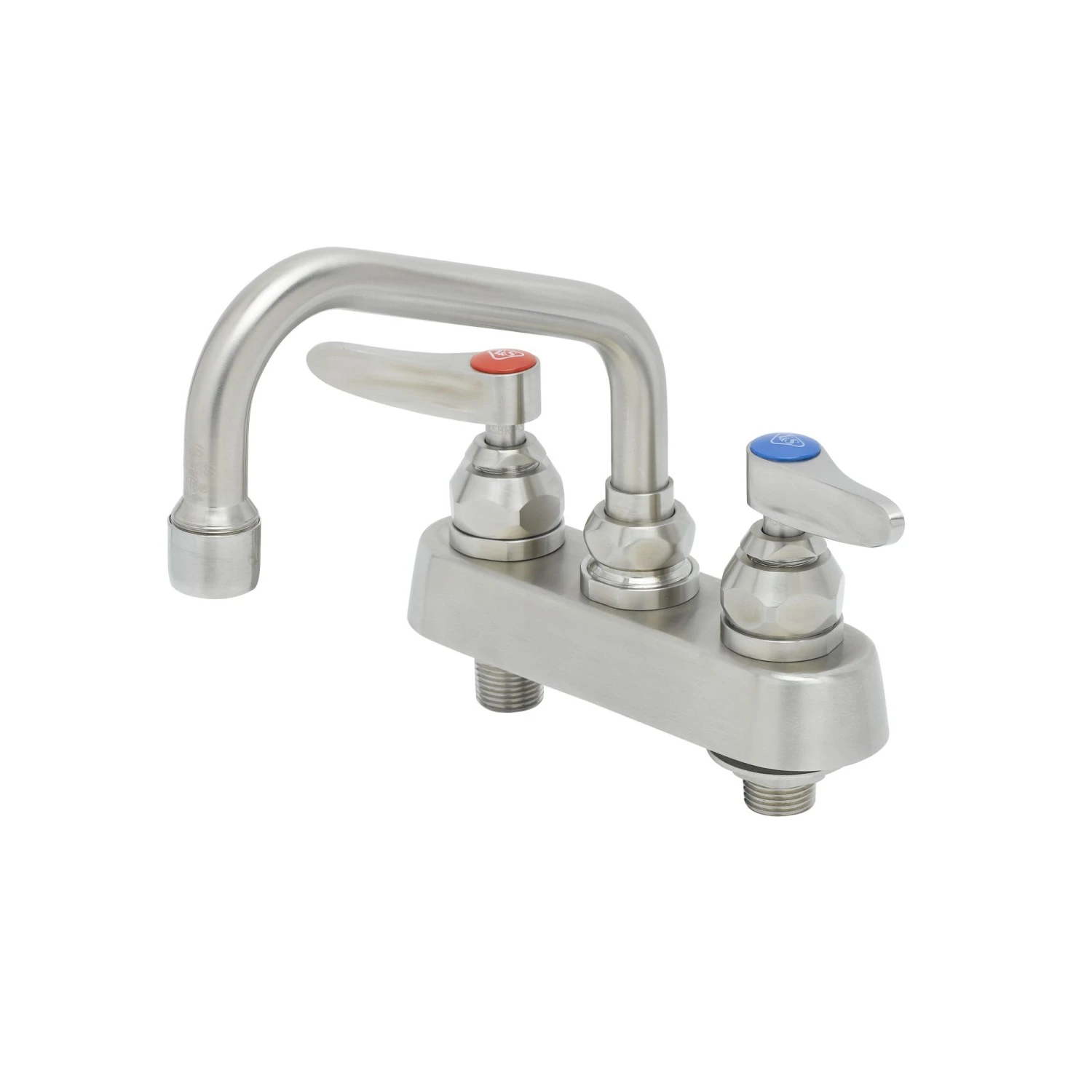 T&S S-1110 Deck Mount Workboard Faucet, 4 Inch Size, Stainless Steel Lever Handles | CL6VKB