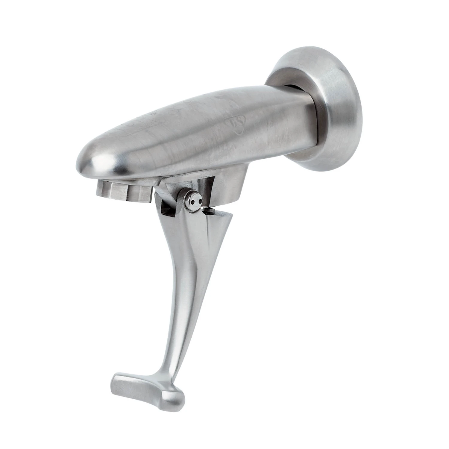 T&S S-1200 Wall Mount Glass Filler, Push Back Design, Dark Blue Self-Closing Arm | CL6VKQ