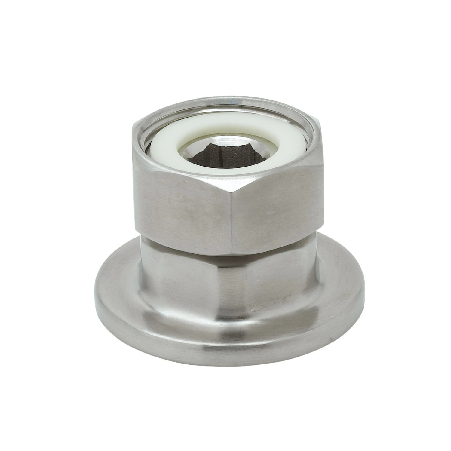 T&S S00AA Female Eccentric Flange, 1/2 Inch NPT, Stainless Steel | CL6VGX