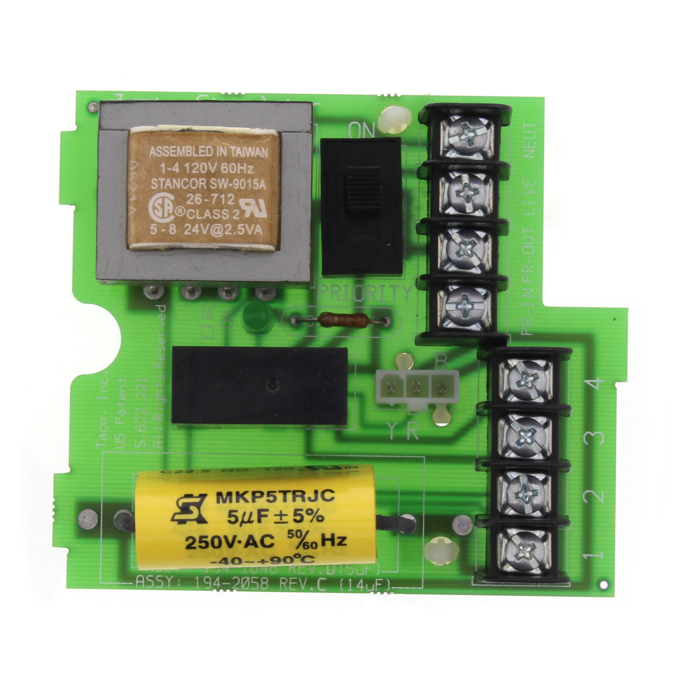 Pump Replacement Zoning Circulator, PC Board