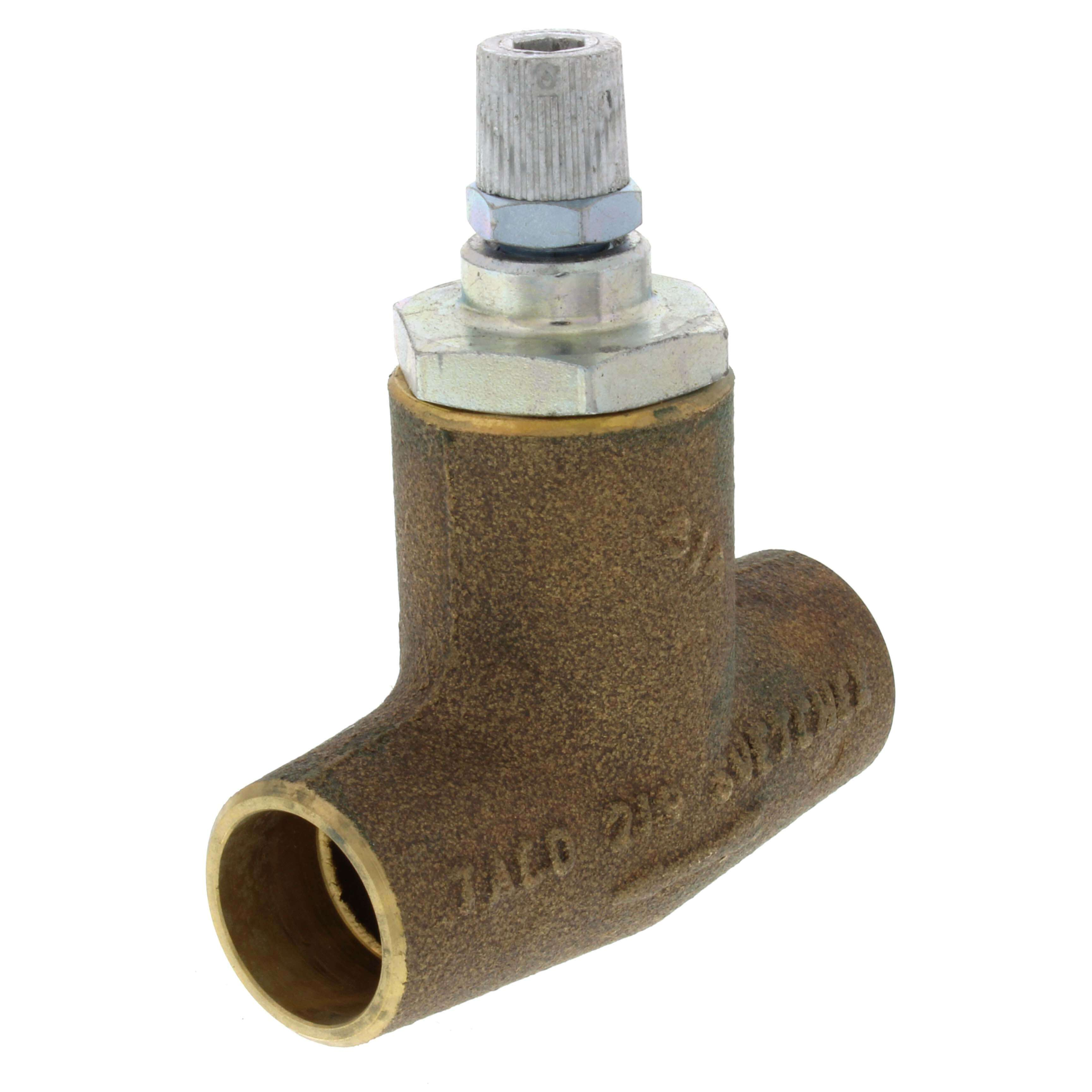 Flow Check Valve, 3/4 Inch Size, CxC Horizontal, Bronze