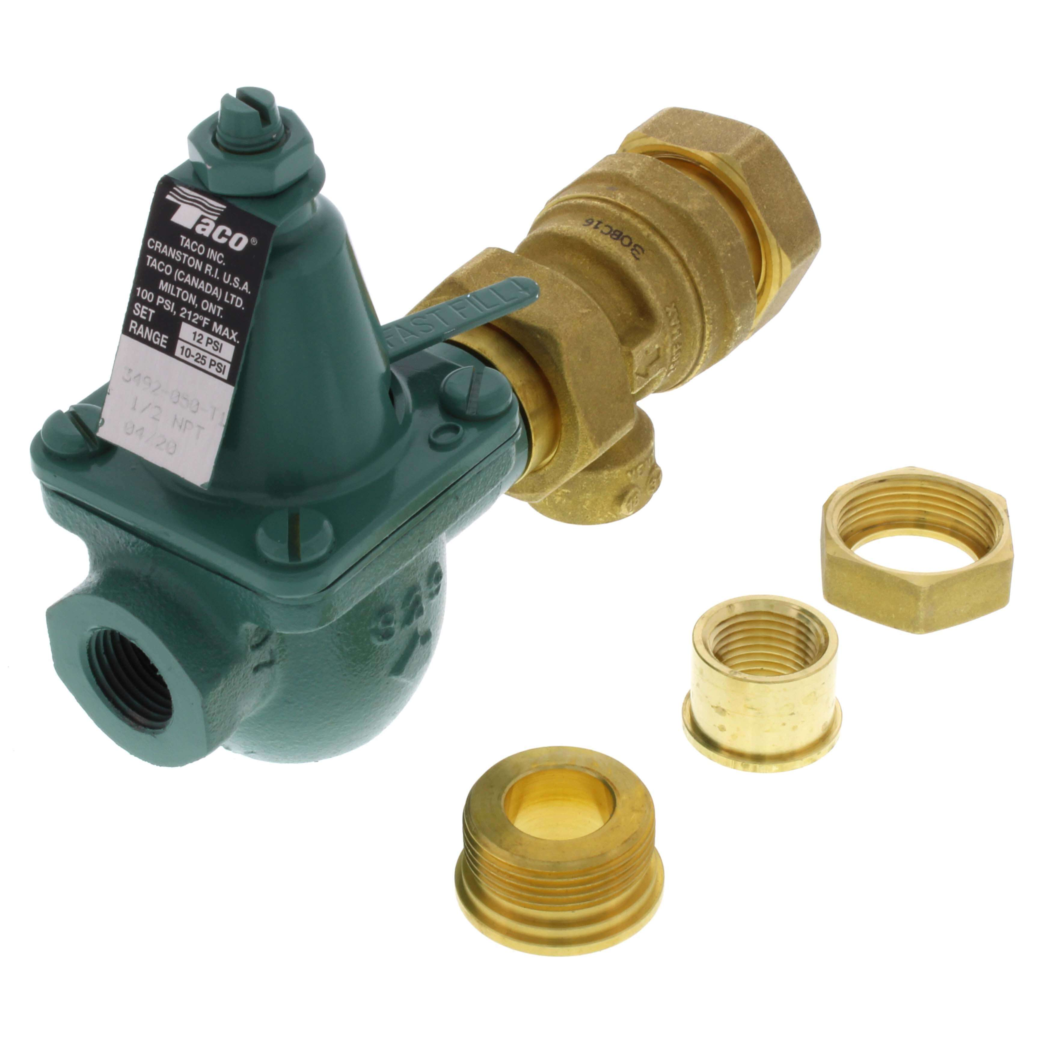 Combination Boiler Feed Valve And Backflow NPT x NPT, 1/2 Inch Size, Cast Iron