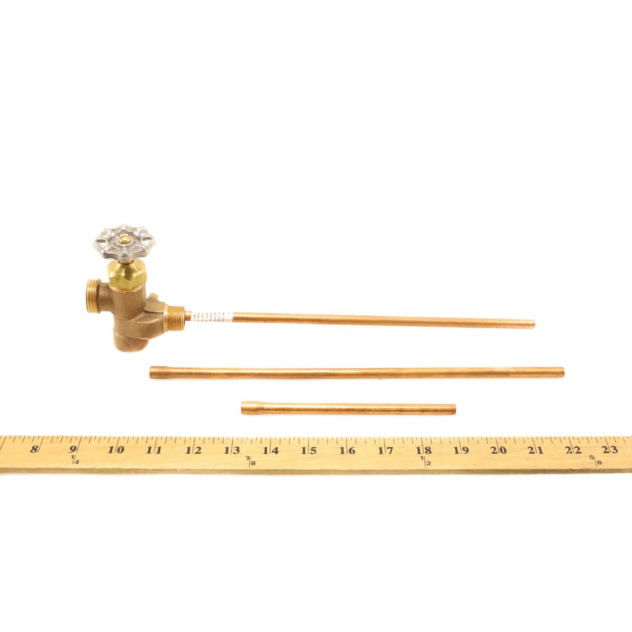 Tank Fitting with Drain And Shutoff Valve FNPT x FNPT, 1/2 Inch Size