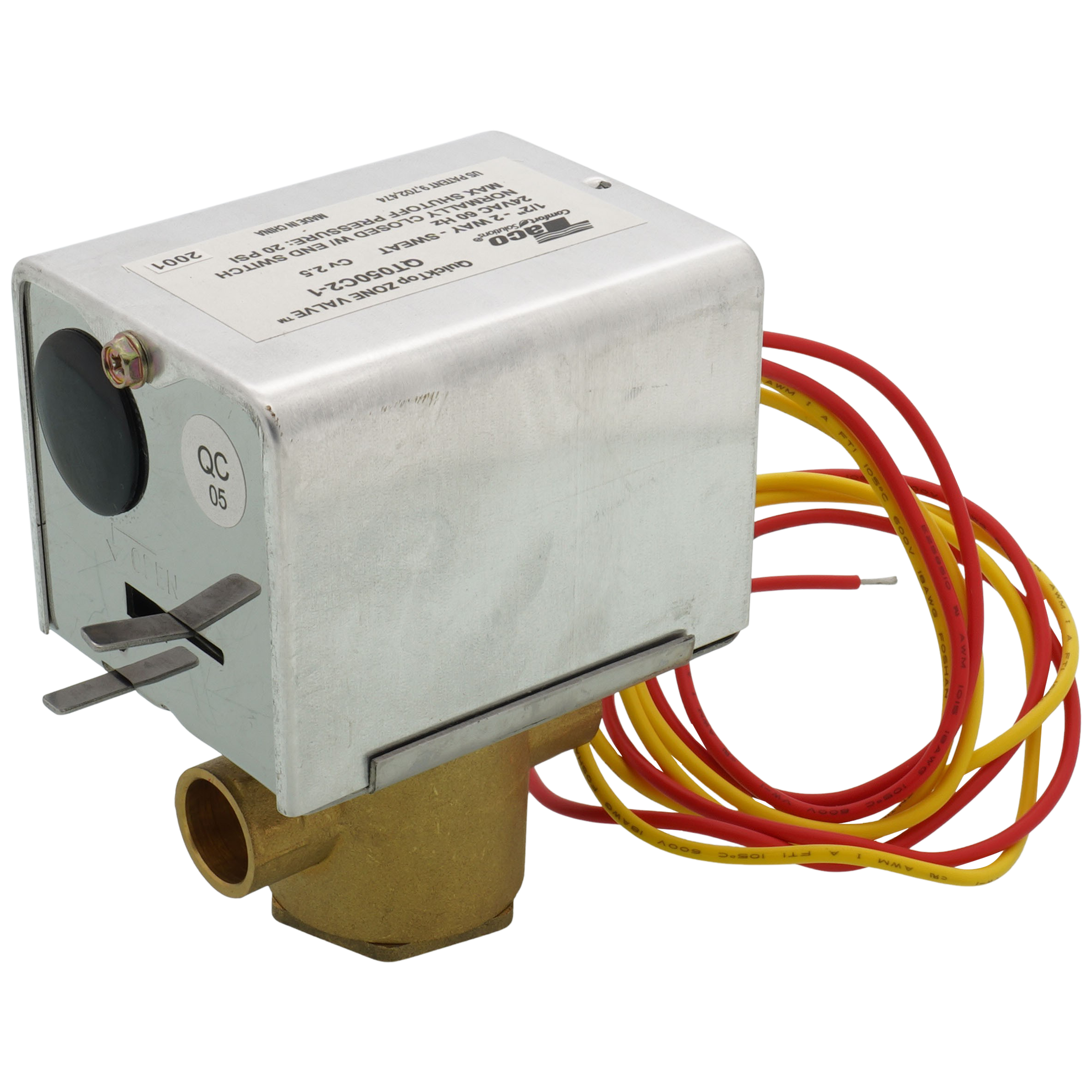 Zone Valve Sweat, 1/2 Inch Quicktop