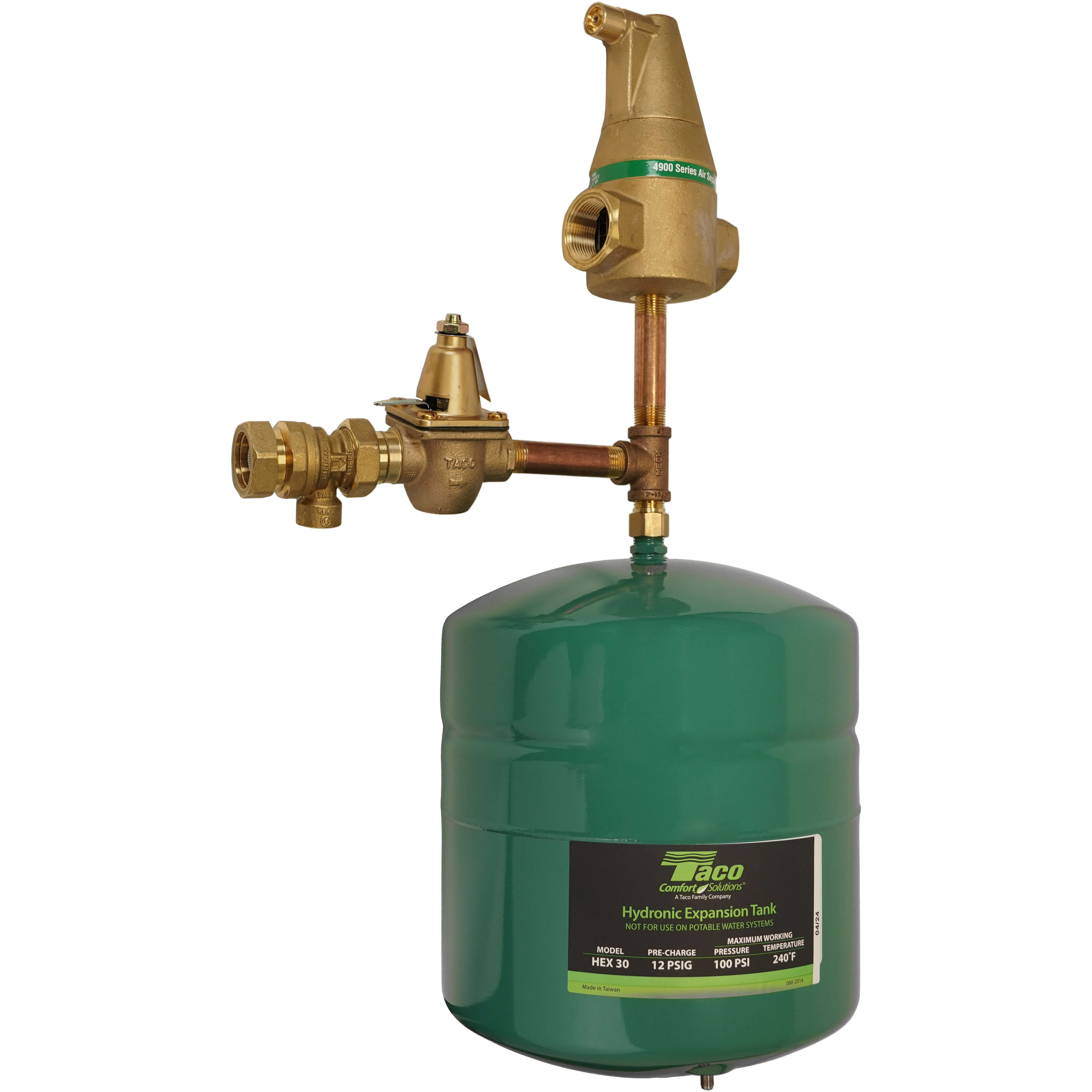 Boiler Trim Kit, Air Separator, Feed Valve, Backflow Preventer, 4-1/2 Gal. Exp. Tank