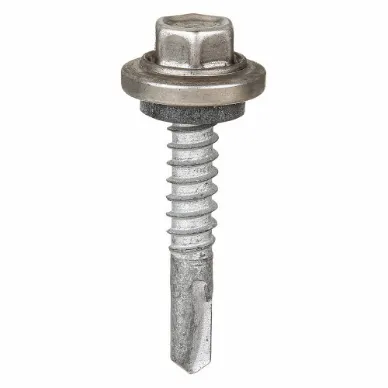 Drilling Screw, #12-14 Thread Size, 1-1/4 Inch Length, 250Pk