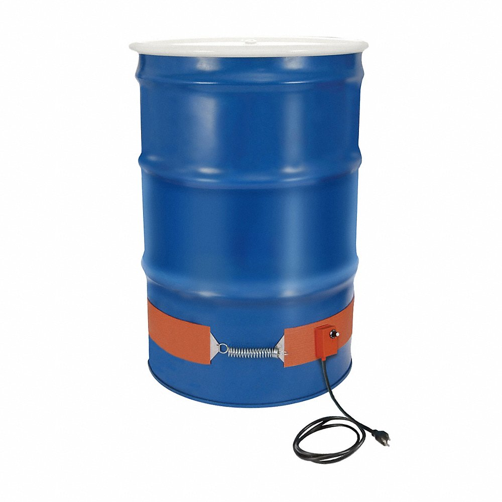 Silicone Rubber Drum Heater, 115 VAC, 700 W, 50-425 Deg F, 6.5 A