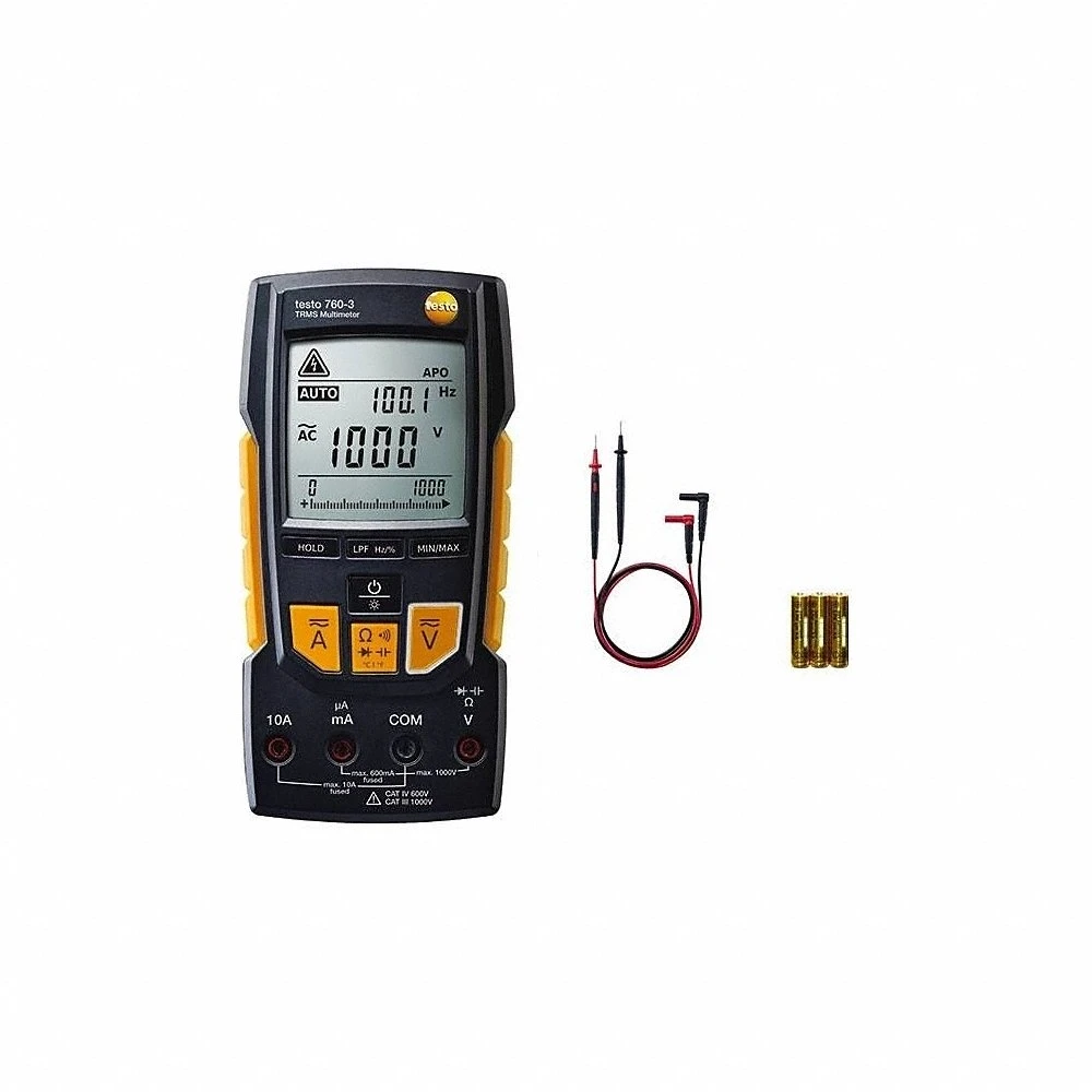 Digital Multimeter, CAT III 1000V/CAT IV 600V, TRMS, Calibration Certificate Included