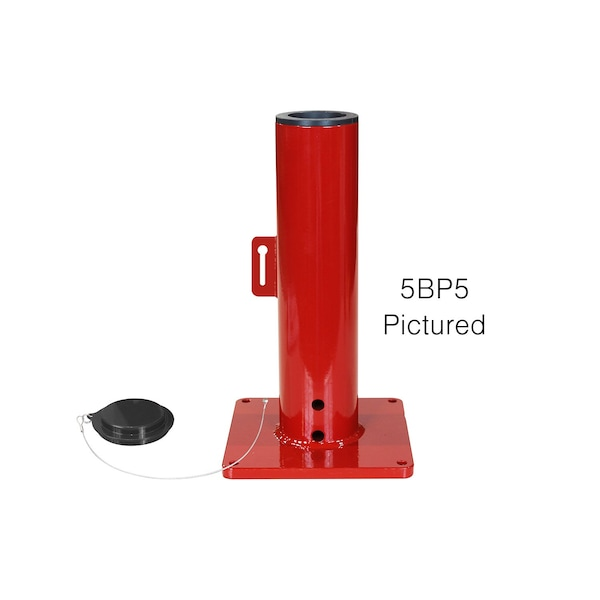 THERN 5BP5S Pedestal Base For Portable Davit Crane, Upright Mount, 304 Stainless Steel | CY3KYB