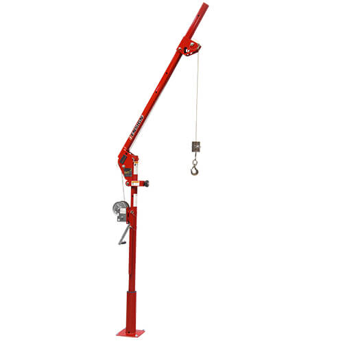 THERN 5PA5-M2 Portable Davit Crane With Worm Gear Hand Winch, Up To 500 Lbs., Powder Coat | CY3KZA