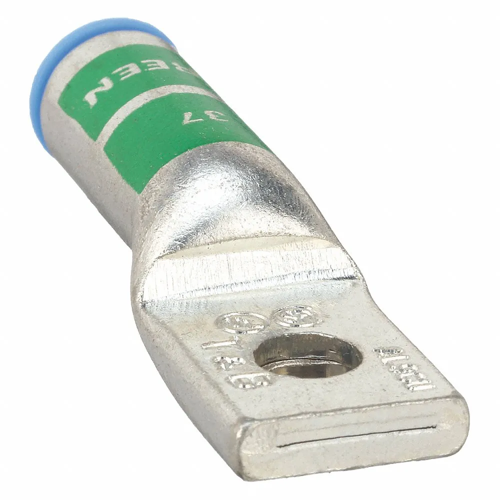 THOMAS & BETTS 60112-TB One-Hole Lug Compression Connector, 4 AWG Cable Size, Green, 1.88 Inch Length | BK9AME 3LM81