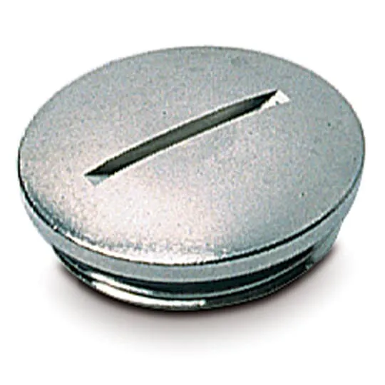 Pos-E-Kon Conduit Entry Blind Plug, Conduit Entry Type, Natural White, 10PK