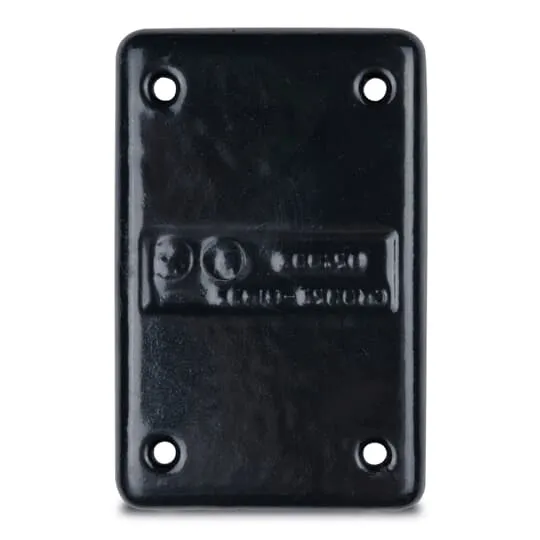 Ocal Device Box Cover, PVC Coated Finish, Blank Type, Gray, Aluminum, 1.0 Number Of Gangs