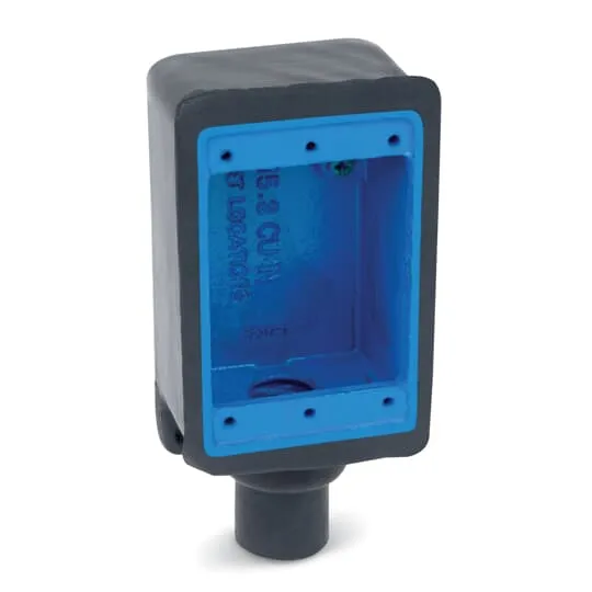 Ocal Device Box, Fd Dead End Deep Style Type, Dark Gray, Iron, 3/4 In Hub Size