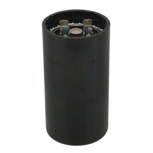 Start Capacitor, With Resistor, 330V, 108-130 MFD, Round, 3 3/8 in Height, 1 13/16 in Dia