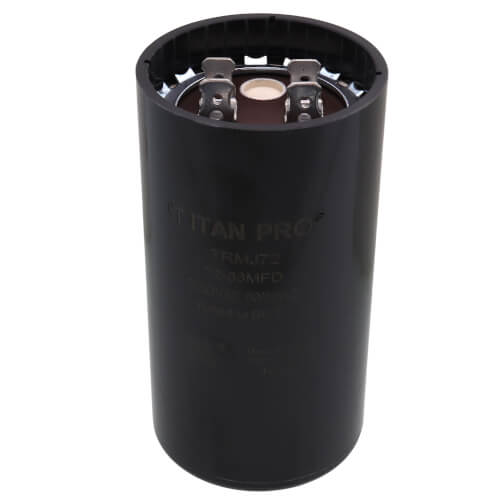 Start Capacitor, 330V, 72-88 MFD, Round, 3 3/8 in Height, 1 13/16 in Dia