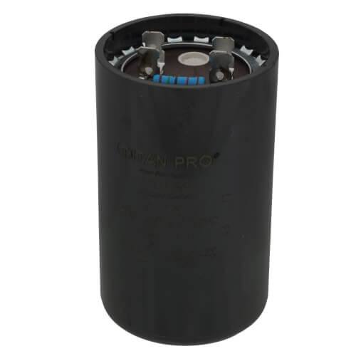 Start Capacitor, With Resistor, 220-250V, 189-227 MFD, Round, 3 3/8 in x 2 1/16 in Dia