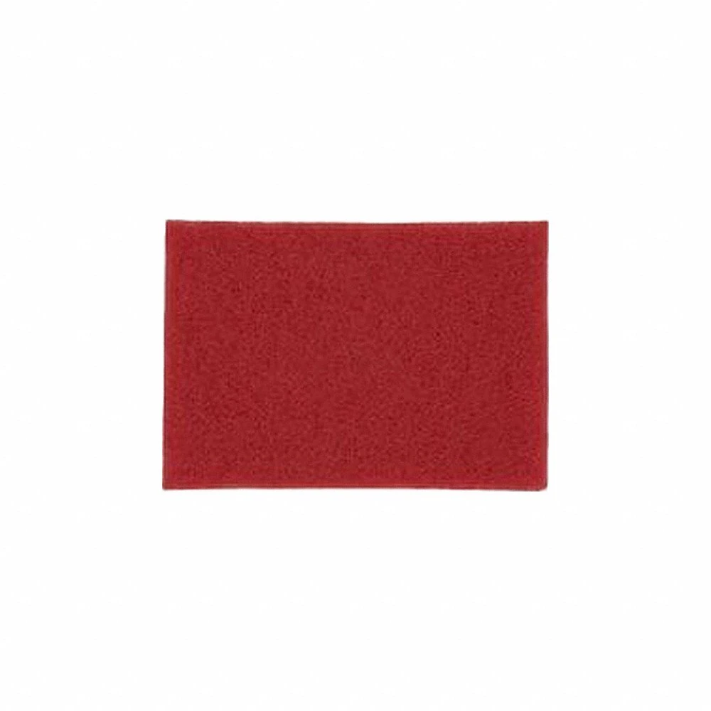 Buffing Pad, 14 Inch Width, 20 Inch Length, Polyester, Red, 600 RPM, Rectangular, 10PK