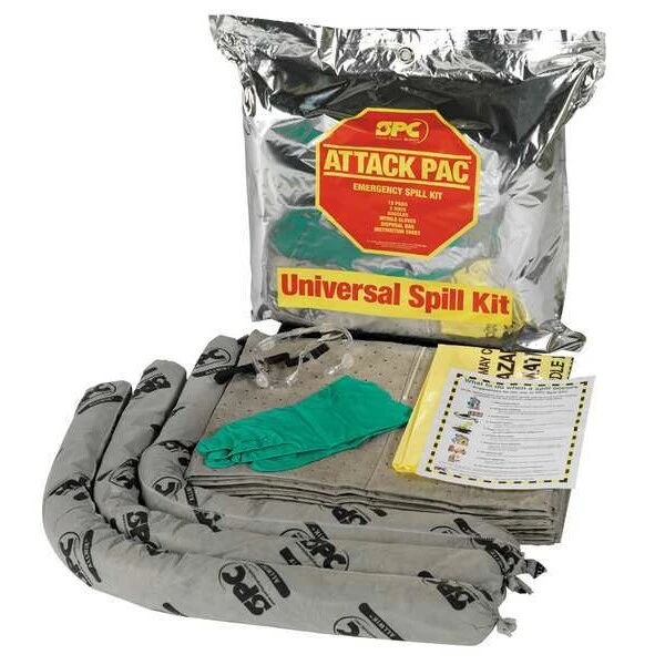Spill Kit, Universal, Silver, PK4