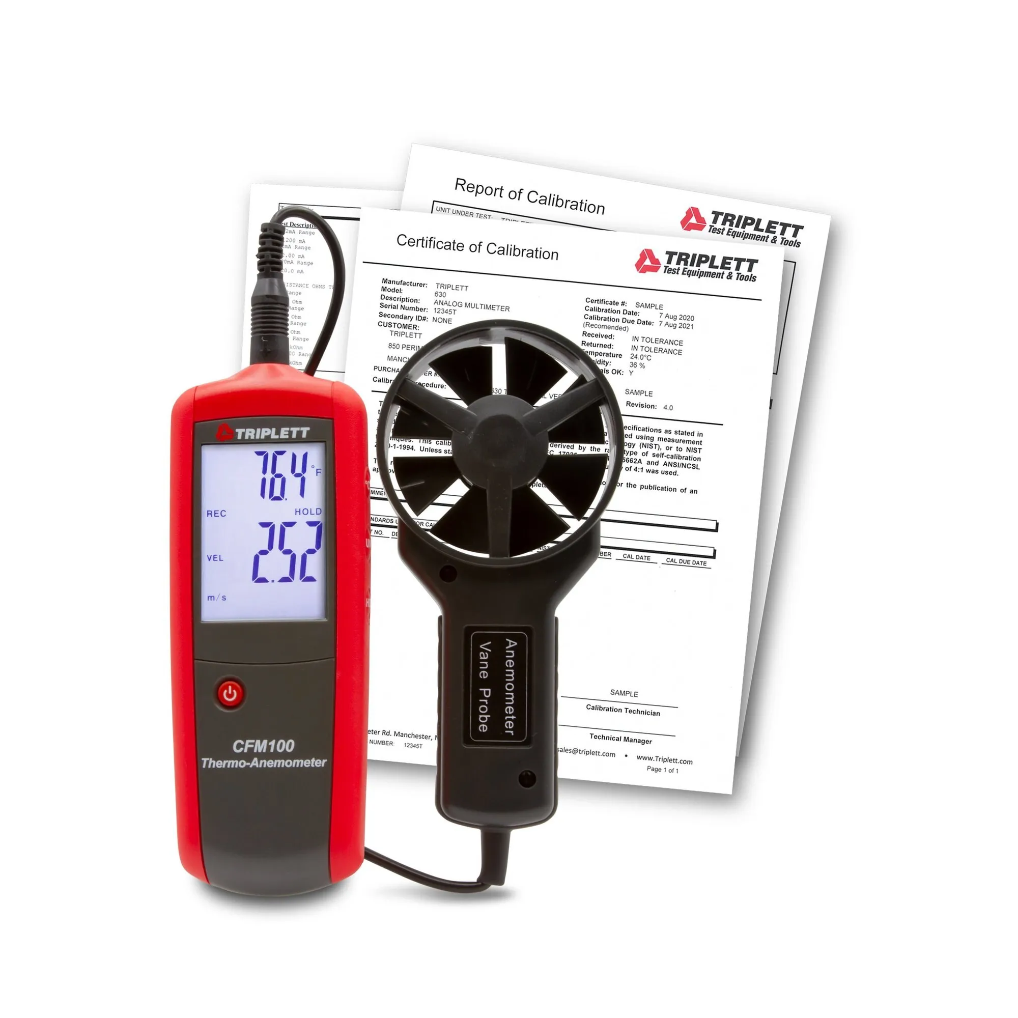 Triplett CFM100 Thermo-Anemometer w/Cer