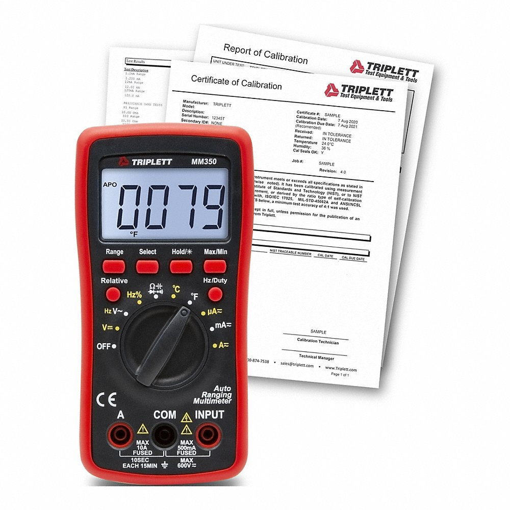 MM350 TRMS Multimeter w/Certificate of T