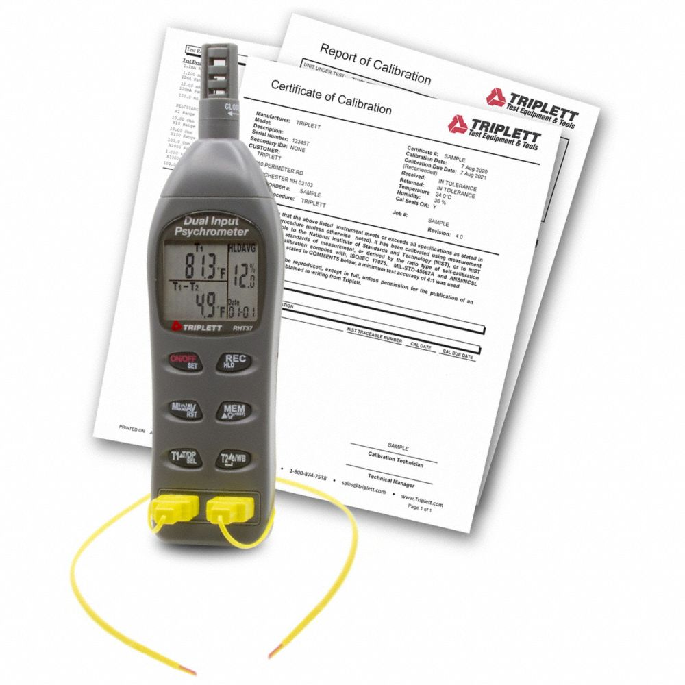 Dual Input Temp for Superheat, Onboard, Included, Ambient Temp/Surface Temp, -4-122 Deg F