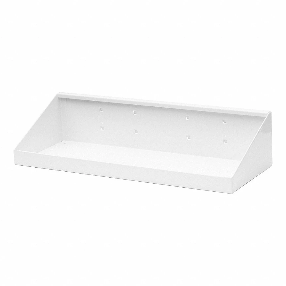 Pegboard Shelf, For Square Pegboard Hole Shape, 18 Inch x 6 1/2 Inch x 3 Inch, Steel