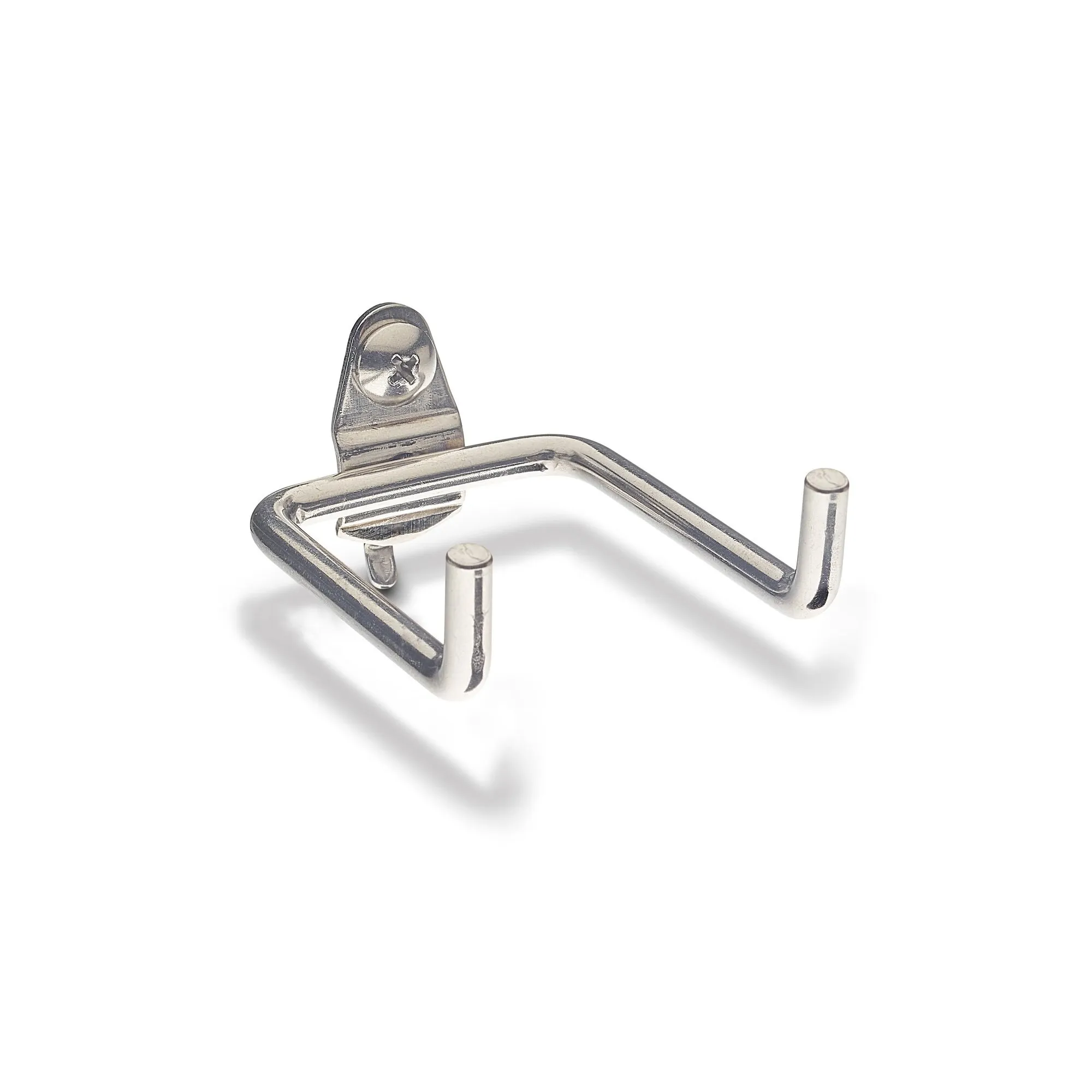 Double Rod 80 Degree Bend Stainless Steel Pegboard Hook for 1/8 Inch and 1/4 Inch