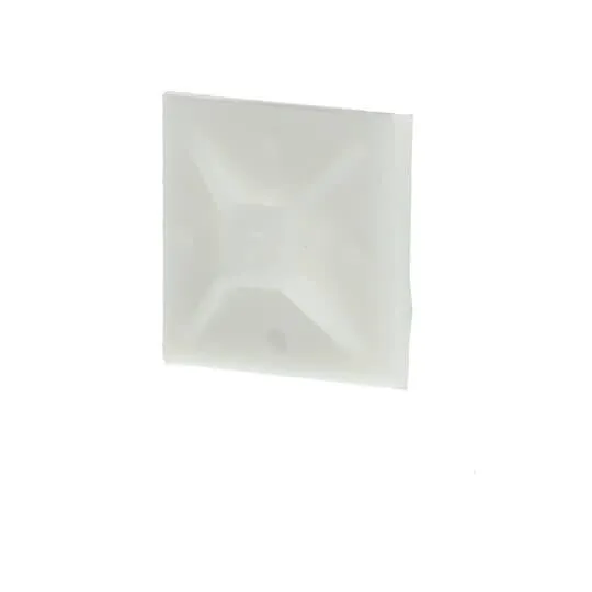 Cable Tie Mounting Base, Natural, Nylon/Polyamide 6.6, 500PK
