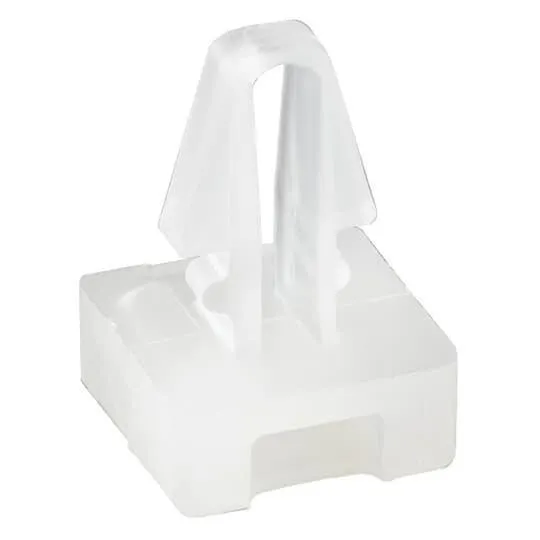 Cable Tie Mounting Base, Natural, Nylon/Polyamide 6.6, Push Mounting Type, 100PK