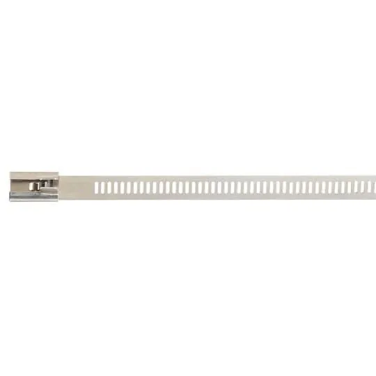 Cable Tie, -112 To 1000 Deg F Temp Range, Metallic Gray, 316 Stainless Steel, 100PK