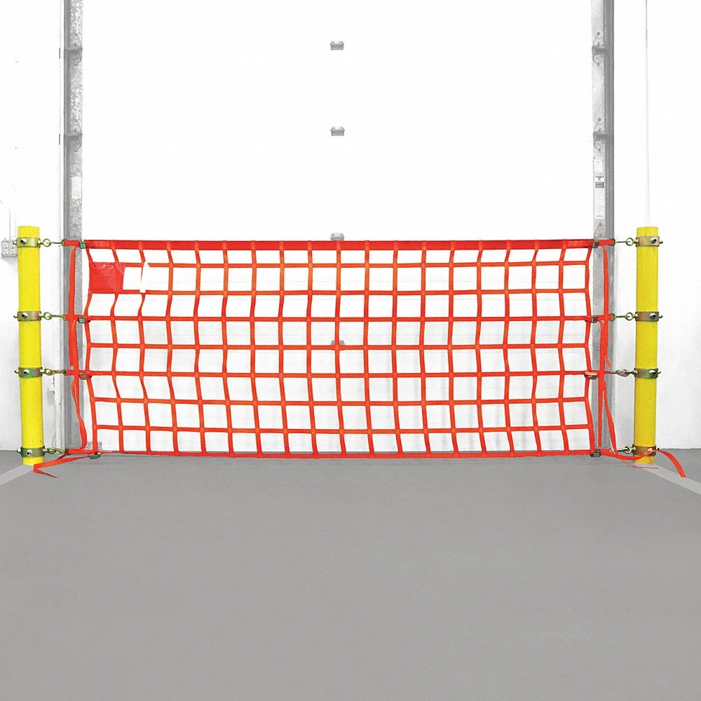US NETTING BRSN-410-5 Bollard Mounted Loading Dock SBarrier Net, 4 ft Net Height, 10 ft Net Width | CU7PKU 378N72