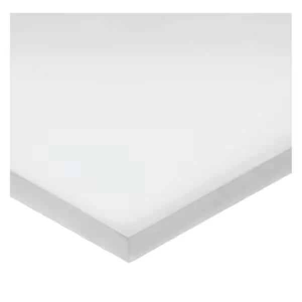 White PTFE Rectangle Stock 12 Inch L x 4 Inch W x 1/8 Inch Thick