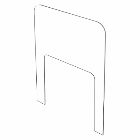 USA SEALING BULK-PD-134 Clear Plastic Dividers with Large C, 48 Inch Height, 1/8 Inch Thick, 48 Inch Width | CU7GQA 56KX59