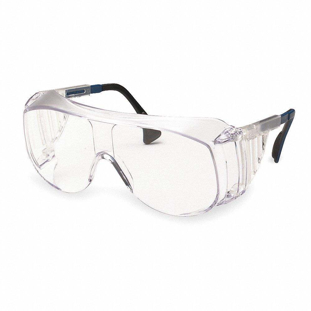Safety Glass, Anti-Scratch, Full-Frame, Clear, Clear, Black, M Size, Unisex