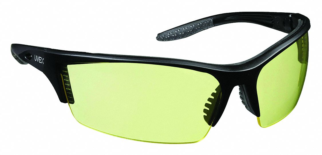 Safety Eyewear, Amber Lens, Uvextreme Plus Af, Matte Black Frame