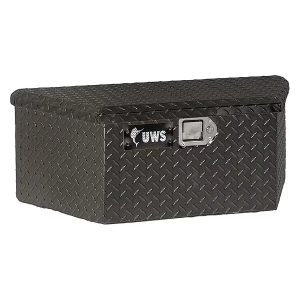 34 Inch Low Profile Trailer Tongue Truck Box, Black