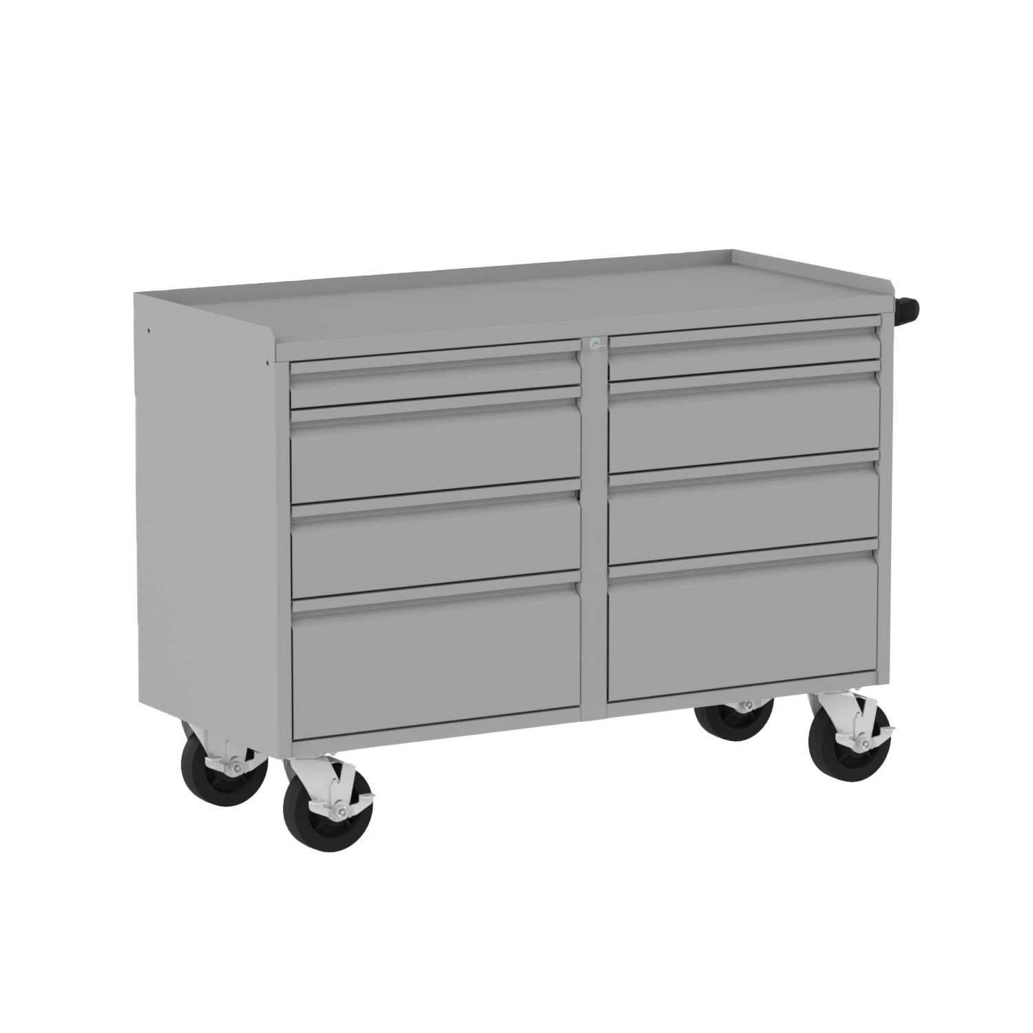 VALLEY CRAFT F89618BS Workbench, 8 Drawers, 48 x 21 x 36 Inch Size, Silver/Black | CJ6TYW