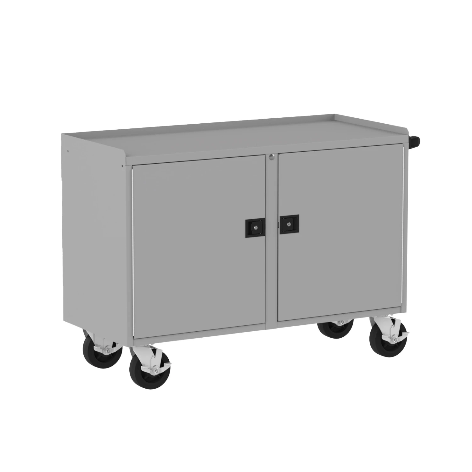 VALLEY CRAFT F89623BS Workbench, 2 Doors, 48 x 21 x 36 Inch Size, Silver/Black | CJ6TZA