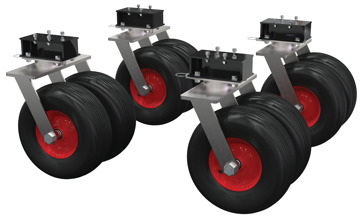 Gantry Cranes, 15-1/2 In. x 5-7/8 Inch Size, Dual Tire Kit