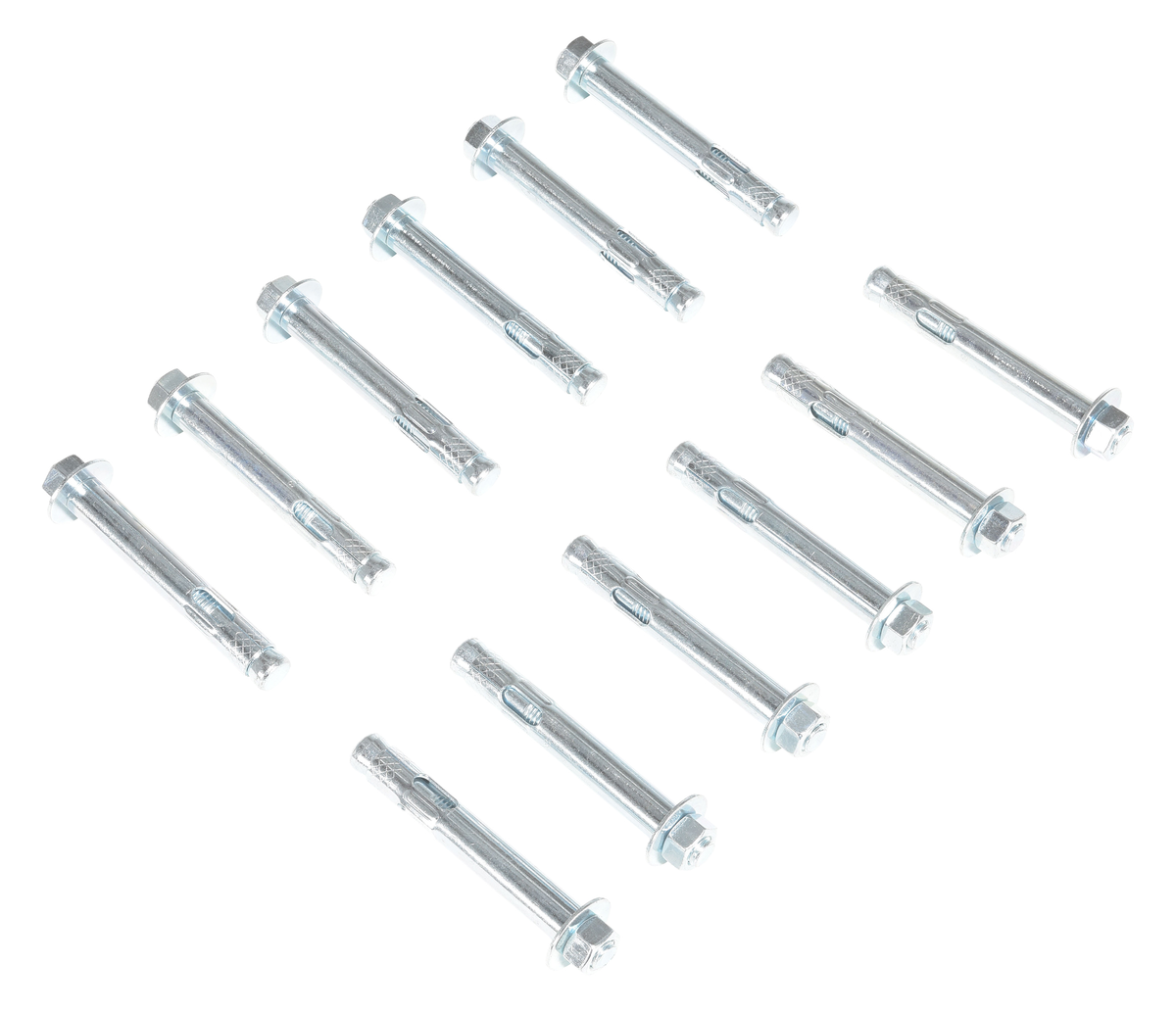 Anchor Bolt, 3/8 x 4 Inch Size, Steel, 12PK