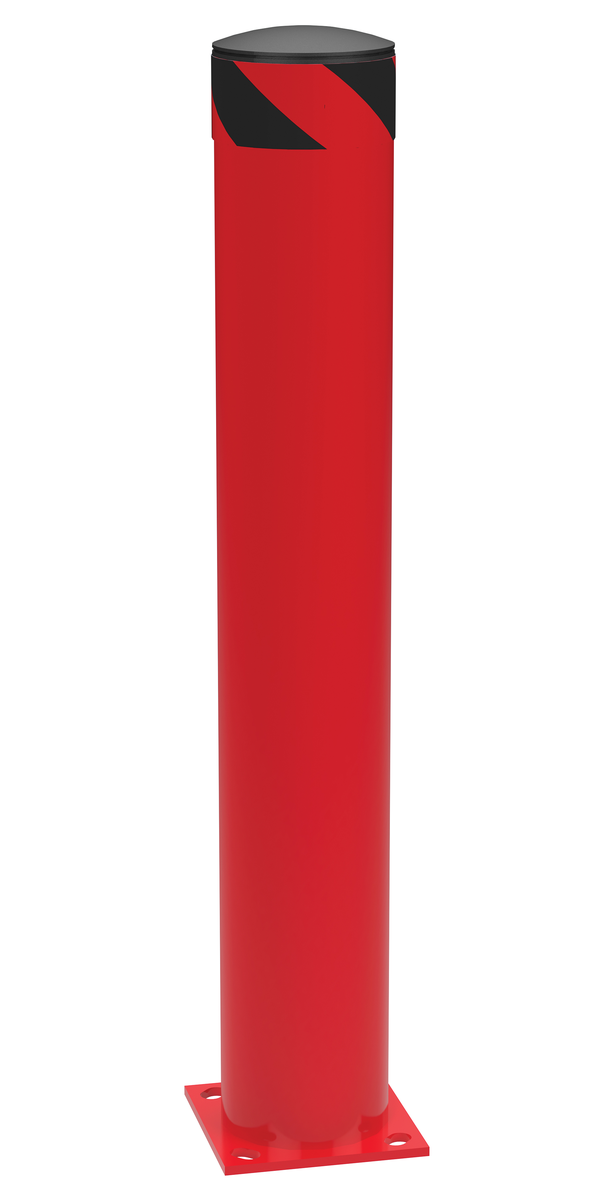 VESTIL BOL-42-6.5-RED STEEL PIPE SAFETY BOLLARD 42 Inch x 6.5 Inch RED | CY7KNE