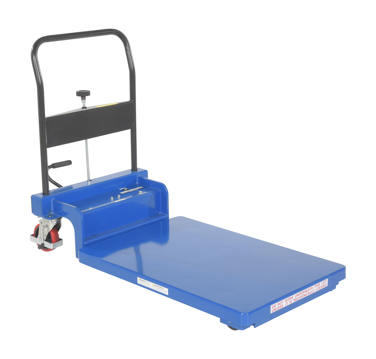Steel Low Profile Scissor Carts with Auto Shift, 23-5/8 x 35-1/2 Inch, 900 lb Capacity, Blue
