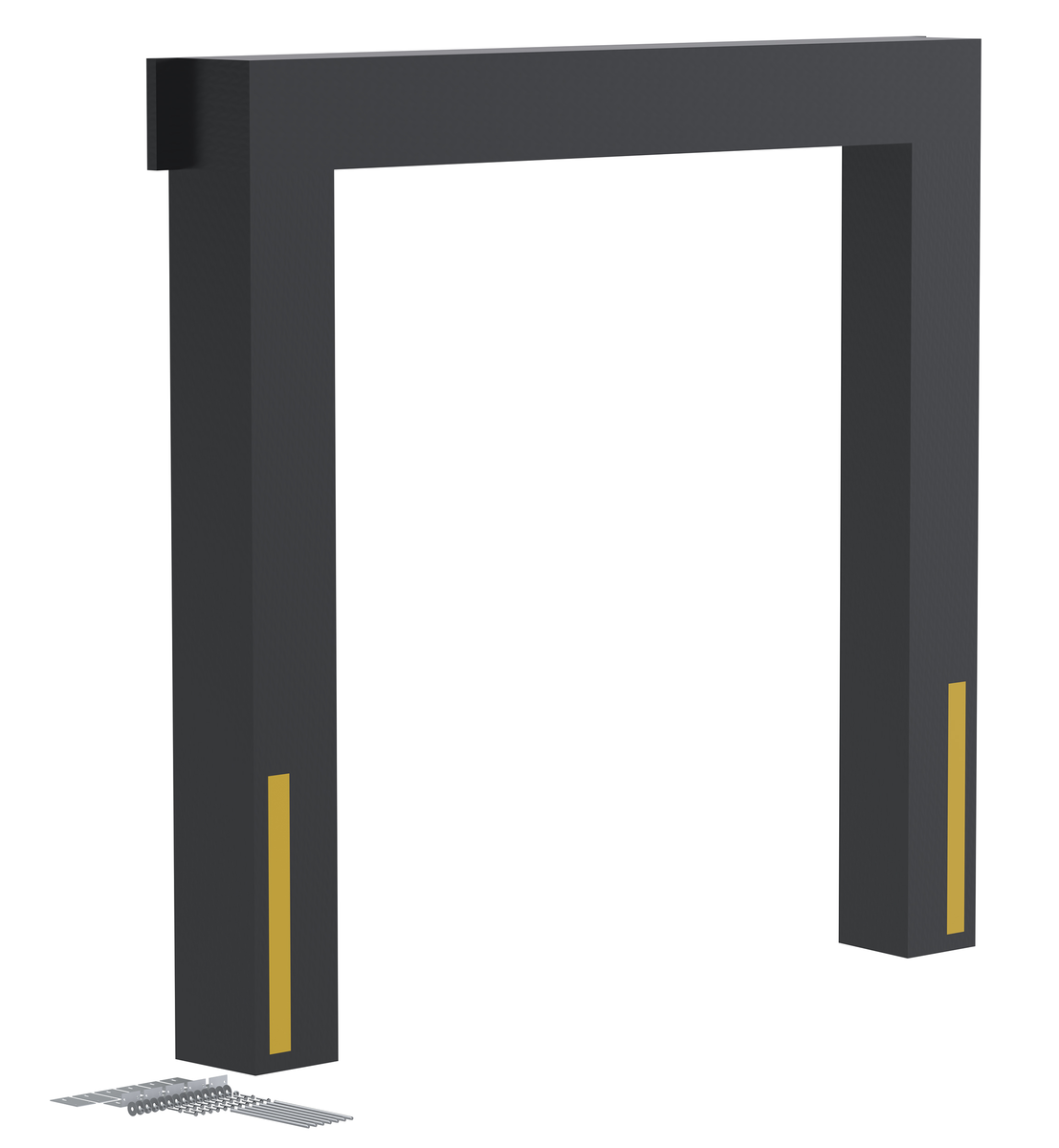 VESTIL D-150-13 Dock Seal, 13 Inch Projection, 8 x 8 Feet Door, Black, Vinyl | AG7PWP