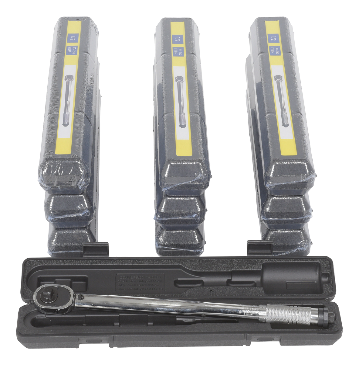 Steel Torque 1/2 Inch Drive Wrench with Rating 10 to 150 Ft - lb 10PK Silver, 10PK