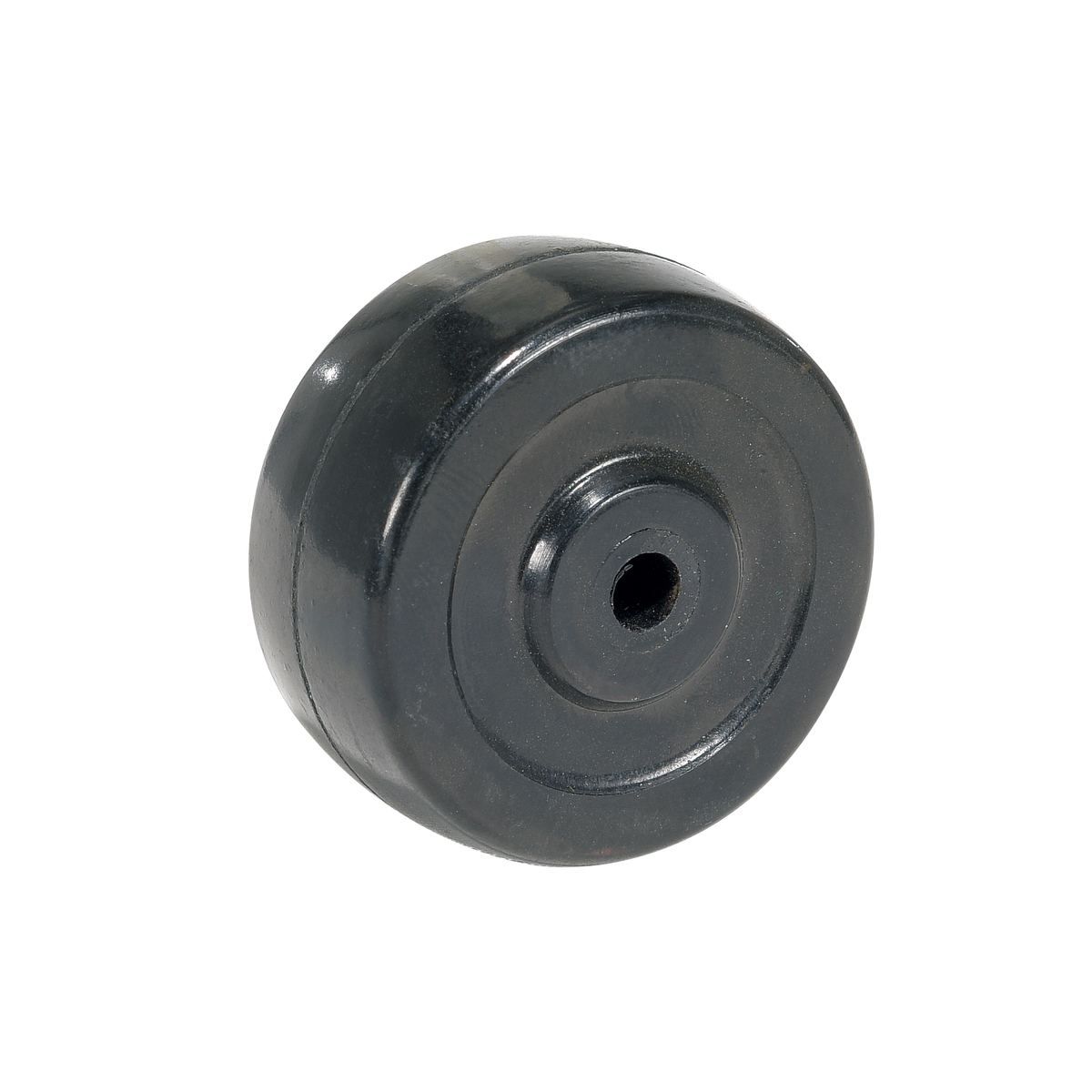 Hard Rubber Wheel, 2 Inch Diameter, 100 lb Capacity, Black